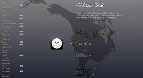 Webkit World Clock